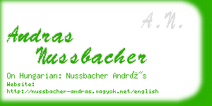 andras nussbacher business card